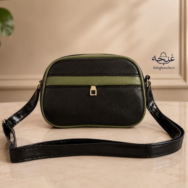 کیف دوشی زنانه مدل پینچ - رنگ سبز تیره