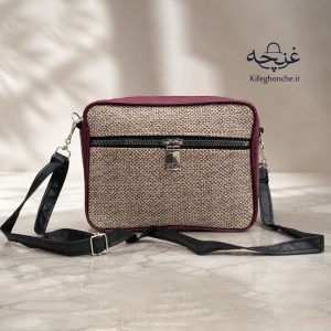 کیف دوشی زنانه مدل فیونا جنس کنفی