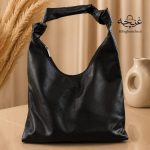 کیف دوشی زنانه مدل گره رنگ مشکی