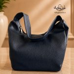 کیف دوشی زنانه مدل سیمین رنگ سرمه ای