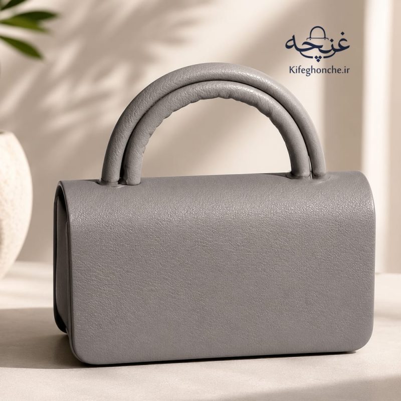 کیف دوشی زنانه مدل تینی رنگ خاکستری