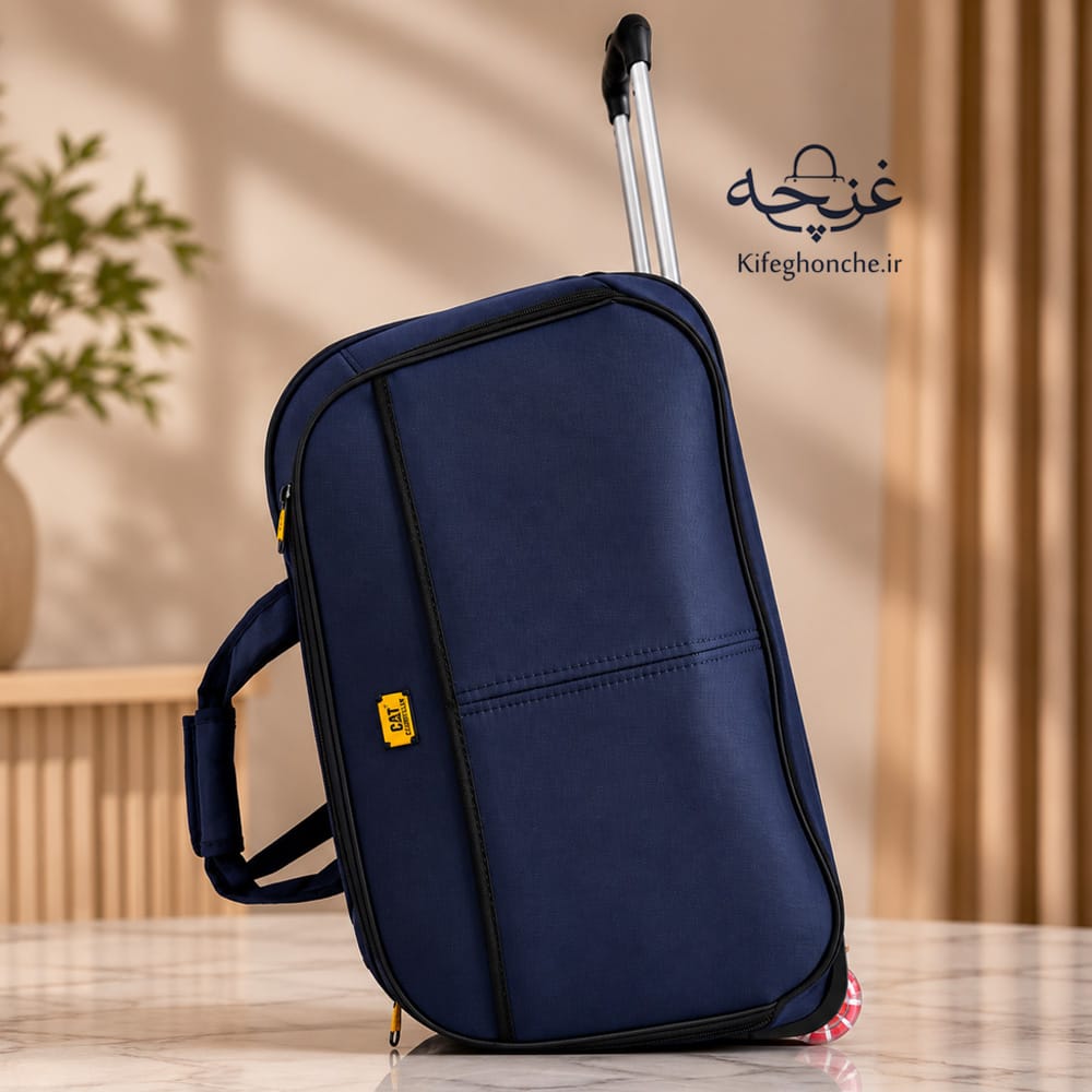 travel-luggage-cat-fullversion چمدان تراولی وارداتی CAT با چرخ اسکیتی و دسته قفل شونده