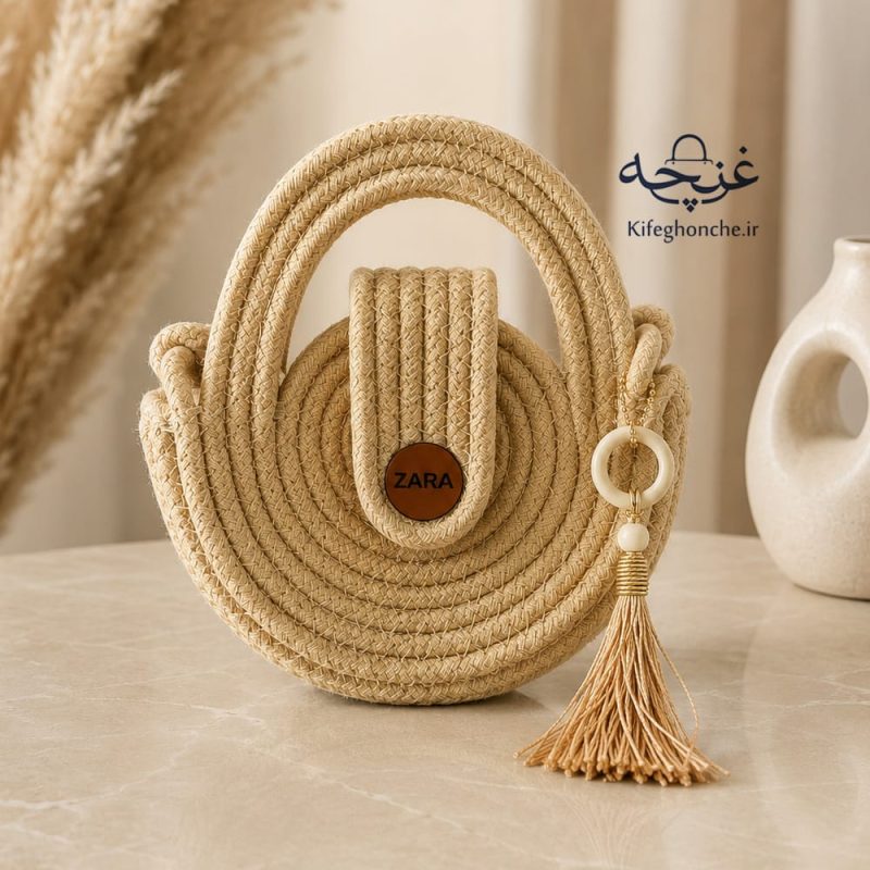 کیف دوشی زنانه مدل مینی صحرا رنگ کرم