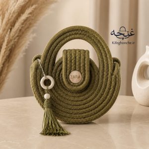 کیف دوشی زنانه مدل مینی صحرا رنگ سبز
