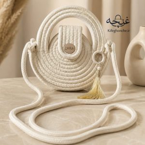 کیف دوشی زنانه مدل مینی صحرا رنگ سفید