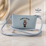 کیف دوشی زنانه مدل تدی رنگ آبی روشن