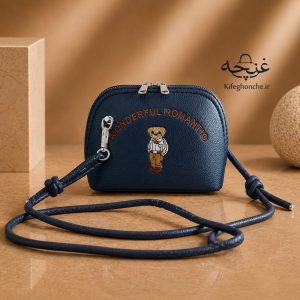 کیف دوشی زنانه مدل کیوت رنگ سرمه ای