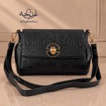 کیف مجلسی زنانه مدل غنچه ورنی با بند چرمی