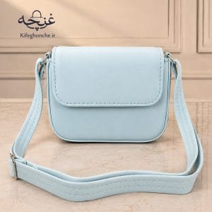 کیف دوشی زنانه مدل گندم رنگ آبی روشن